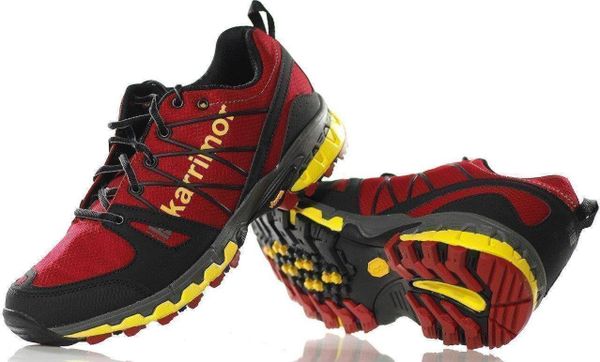Buty trekkingowe męskie Karrimor czerwone r. 42. Czerwone trekkingi męskie Karrimor, bez zapięcia. Za 329.00 zł.
