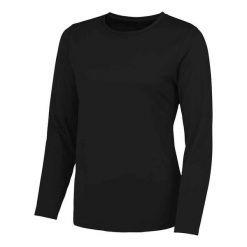 Koszulka Damska Z Długim Rękawem. Fioletowe bluzki damskie JUST COOL, l, bez wzorów, sportowe, bez kołnierzyka, bez ramiączek. Za 58.99 zł.