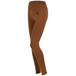 Legginsy sportowe damskie Xtreme Sportswear. Brązowe legginsy damskie XTREME SOCKSWEAR, bez wzorów, z elastanu, na fitness i siłownię. Za 142.99 zł.