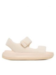 Nike Sandały Calm Sandal FZ3125 800 Écru. Sandały damskie Nike, bez wzorów, ze skóry, bez obcasa, bez zapięcia. Za 339.99 zł.