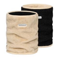 Dwustronny komin na szyję sherpa/mikropolar Lifestyle Siroko Choice. Czarne szaliki męskie SIROKO, bez wzorów, z tkaniny. Za 42.00 zł.