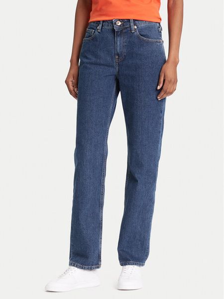 Tommy Hilfiger Jeansy Classic WW0WW45672 Niebieski Straight Fit. Niebieskie jeansy damskie Tommy Hilfiger, bez wzorów, z bawełny. Za 239.99 zł.