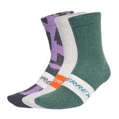 Skarpety Terrex Multi 3 Pack. Białe skarpetki damskie Adidas, bez wzorów, z bawełny. W wyprzedaży za 65.66 zł.
