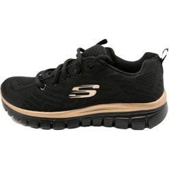 Skechers Get Connected, Czarny. Czarne obuwie sportowe damskie Skechers, bez wzorów, z materiału, bez zapięcia, trekkingowe, Skechers Sport. Za 291.00 zł.