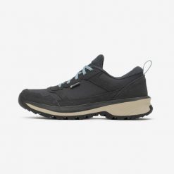 Buty turystyczne damskie Quechua NH500 niskie skóra wodoodporne. Niebieskie obuwie trekkingowe damskie QUECHUA, ze skóry, bez zapięcia. Za 249.99 zł.
