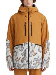 Kurtka narciarska męska O'NEILL Texture Jacket. Brązowe kurtki sportowe męskie O'Neill, na zimę, m, bez wzorów, z materiału, bez kaptura, narciarskie. Za 999.00 zł.