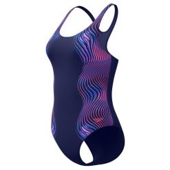 Damski strój kąpielowy Speedo. Niebieskie stroje kąpielowe damskie Speedo, xl, bez wzorów, z materiału. Za 274.50 zł.