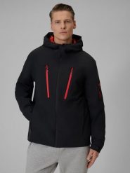 4F Kurtka przejściowa membrana 8000 męska - czarna XL. Czarne kurtki męskie 4F, l, bez wzorów, z materiału, bez kaptura. Za 499.99 zł.