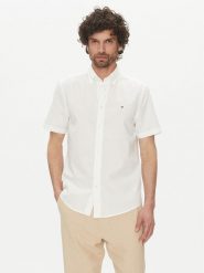 Tommy Hilfiger Koszula MW0MW37584 Biały Regular Fit. Białe koszule męskie Tommy Hilfiger, m, bez wzorów, z bawełny, bez kołnierzyka, bez ramiączek. Za 199.99 zł.