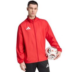 Kurtka męska adidas Entrada 26 Multi. Czerwone kurtki męskie Adidas, m, bez wzorów, z poliesteru, sportowe, z kapturem. Za 121.99 zł.
