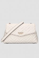 GUESS Beżowa damska torebka Melisandra. Brązowe torebki do ręki damskie Guess, z aplikacjami, ze skóry ekologicznej, bez dodatków. W wyprzedaży za 489.99 zł.
