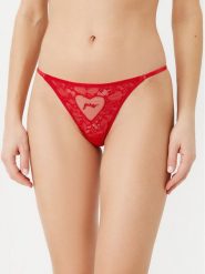 Guess Stringi O5RE29 KBGT0 Czerwony Regular Fit. Czerwone majtki damskie Guess, z syntetyku. Za 109.99 zł.