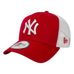 Czapka z daszkiem New Era MLB New York Yankees Trucker Czerwona - 11588488. Czerwone czapki damskie New Era, bez wzorów, z bawełny, eleganckie. Za 109.00 zł.