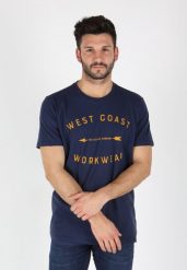 LEE WORKWEAR TEE MĘSKI T-SHIRT REGULAR FIT DARK NAVY L60BFENM 112113257. Niebieskie t-shirty męskie Lee, l, bez wzorów, bez kołnierzyka, bez ramiączek. Za 69.99 zł.