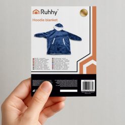 Bluza XXL - koc granatowy Ruhhy 26147. Niebieskie bluzy damskie Ruhhy, xxl, bez wzorów, bez ramiączek, bez kaptura. Za 55.76 zł.