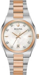 Zegarek Bulova Zegarek damski Bulova 98P199 srebrny. Szare zegarki damskie Bulova, srebrne. Za 1,190.00 zł.