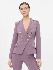 Elisabetta Franchi Marynarka GI-061-36E3-V600 Fioletowy Slim Fit. Fioletowe marynarki i żakiety damskie Elisabetta Franchi, bez wzorów, z syntetyku, bez kołnierzyka, bez ramiączek. Za 2,149.00 zł.