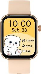 Smartwatch Rubicon RNCE97 Beżowy (sr042a). Brązowe zegarki smartwatch Rubicon, bez wzorów. Za 170.25 zł.