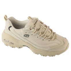 Buty sportowe Sneakersy damskie, D'Lites - Fresh Start. Białe obuwie sportowe damskie Skechers, bez wzorów, bez zapięcia, trekkingowe. Za 299.99 zł.
