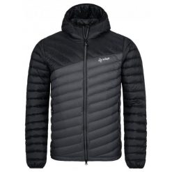 Męska kurtka puchowa Kilpi PYRAMIDEN-M. Czarne kurtki męskie Kilpi, m, bez wzorów, z nylonu, sportowe, bez kaptura. Za 628.61 zł.