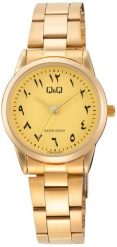 Zegarek damski QQ C09A-022P złoty. Żółte zegarki damskie Q&Q, złote. Za 179.00 zł.