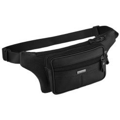 Skórzana, czarna nerka męska zamykana suwakiem Rovicky R-ST7-05. Czarne saszetki i nerki męskie ROVICKY, bez wzorów, ze skóry. Za 54.99 zł.