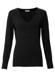 Sweter z cienkiej dzianiny. Zielone swetry nierozpinane damskie bonprix, bez wzorów, z bawełny, casualowe, bez kołnierzyka, bez ramiączek. Za 82.99 zł.