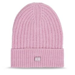 Czapka Tommy Jeans. Czerwone czapki damskie Tommy Jeans, na zimę, bez wzorów, z jeansu. Za 219.99 zł.