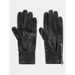 Rękawiczki Damskie Barts Bailee. Czarne rękawiczki damskie Barts, bez wzorów, ze skóry. Za 269.00 zł.