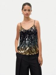 Vero Moda Top Ria 10317314 Czarny Regular Fit. Czarne topy damskie Vero Moda, xs, bez wzorów, z syntetyku, bez kołnierzyka, bez ramiączek. Za 89.99 zł.