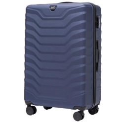 Walizka duża Wings PEAFOWL 2.0 28" BLUE. Niebieskie walizki damskie Wings, bez wzorów, z materiału, duże. Za 259.90 zł.