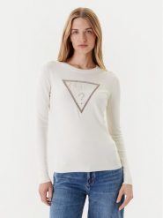 Guess Sweter W5YR23 Z2NQ2 Écru Regular Fit. Swetry nierozpinane damskie Guess, xs, z aplikacjami, z wiskozy, bez kołnierzyka, bez ramiączek. Za 279.99 zł.