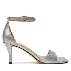 Sandały MICHAEL Michael Kors. Szare sandały damskie MICHAEL Michael Kors, bez wzorów, bez obcasa, na szpilce, bez zapięcia. Za 409.99 zł.