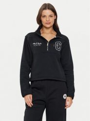Converse Bluza Retro 10027566-A01 Czarny Regular Fit. Czarne bluzy damskie Converse, m, bez wzorów, z bawełny, retro, bez ramiączek, bez kaptura. Za 249.99 zł.