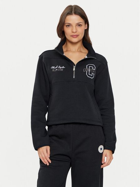 Converse Bluza Retro 10027566-A01 Czarny Regular Fit. Czarne bluzy damskie Converse, m, bez wzorów, z bawełny, retro, bez ramiączek, bez kaptura. Za 249.99 zł.