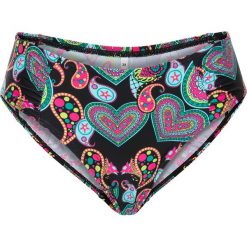 Figi bikini bonprix czarny z nadrukiem. Czarne bikini bonprix, z aplikacjami. Za 44.99 zł.