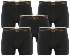 CR7 Cristiano Ronaldo Bokserki 5-pack – Czarny/Złoty, Rozmiar M. Czarne bokserki męskie Cruyff, bez wzorów, z bawełny. Za 228.99 zł.