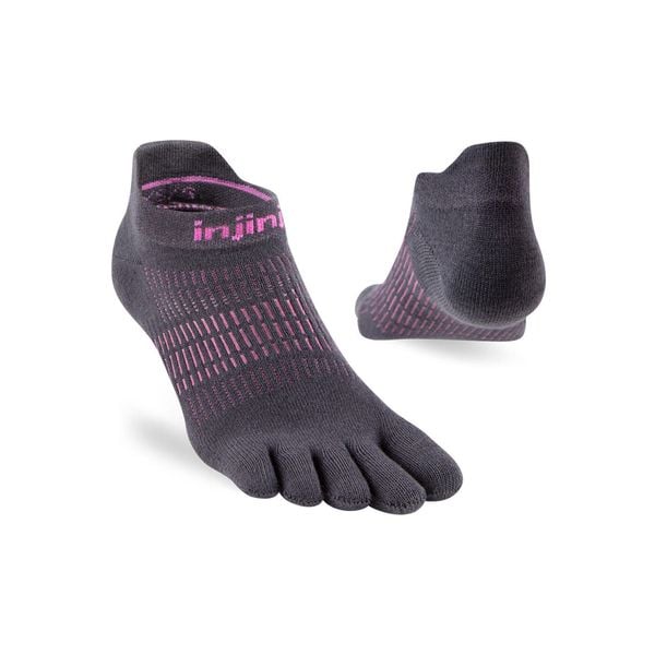 Skarpety do biegania damskie Injinji Run Lightweight No-Show. Czerwone skarpetki damskie Injinji, bez wzorów. Za 60.99 zł.