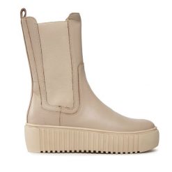 Botki Eva Minge. Brązowe botki damskie Eva Minge, bez wzorów, bez obcasa, na płaskiej podeszwie, bez zapięcia. Za 599.99 zł.