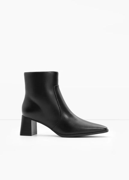 Botki na obcasie słupkowym. Brązowe botki damskie bonprix, bez wzorów, eleganckie, bez obcasa, na obcasie, bez zapięcia. Za 169.99 zł.