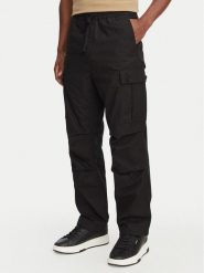 HUGO Spodnie cargo Carlos261 50559453 Czarny Straight Fit. Czarne spodnie materiałowe męskie Hugo, bez wzorów, z bawełny. Za 549.99 zł.