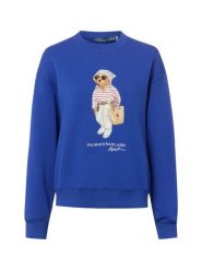 Polo Ralph Lauren Bluza Kobiety Bawełna niebieski, L. Niebieskie bluzy damskie Polo Ralph Lauren, l, z aplikacjami, z bawełny, bez ramiączek, bez kaptura. Za 949.95 zł.