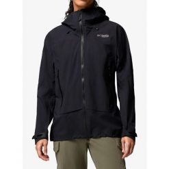 Kurtka z membraną damska Columbia Saudan Pro 3L Shell. Czarne kurtki sportowe damskie Columbia, l, bez wzorów, bez ramiączek, bez kaptura, trekkingowe. Za 1,275.99 zł.