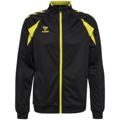 Kurtka z dresu Hummel Core 2.0. Czarne kurtki męskie Hummel, bez wzorów, z dresówki, sportowe, bez kaptura. Za 223.50 zł.