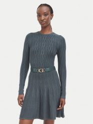 Guess Sukienka dzianinowa W6BK64 Z1569 Zielony Regular Fit. Zielone sukienki damskie Guess, m, z aplikacjami, z dzianiny, bez kołnierzyka, bez ramiączek. Za 614.99 zł.