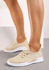 Beżowe Buty Sportowe Westtide. Brązowe obuwie sportowe damskie Born2be, z aplikacjami, z okrągłym noskiem, bez zapięcia. Za 39.99 zł.