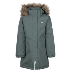 Trespass Astound - Damska kurtka przeciwdeszczowa Tp50 Spruce Green. Szare kurtki sportowe damskie Trespass, bez wzorów, z futra, bez ramiączek, bez kaptura, narciarskie. Za 251.99 zł.