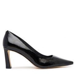 Czółenka MICHAEL Michael Kors. Czarne czółenka damskie MICHAEL Michael Kors, bez wzorów, bez obcasa, bez zapięcia. Za 679.99 zł.