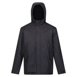 Kurtka Wodoodporna Męska Sterlings IV. Czarne kurtki męskie Regatta, na jesień, l, z aplikacjami, z materiału, z kapturem. Za 488.99 zł.