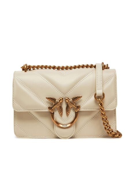 PINKO Torebka Love One Mini Light 104550 A26Z Écru. Listonoszki damskie Pinko, bez wzorów, ze skóry, bez dodatków. Za 899.99 zł.